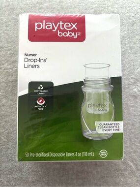 Playtex Baby Nurser Drop-Ins Liners - White & Green Packaging